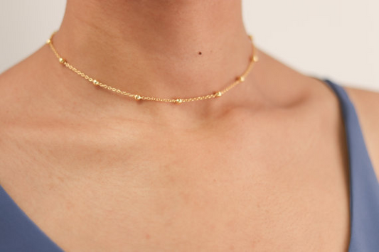Bead Clavicle Necklace