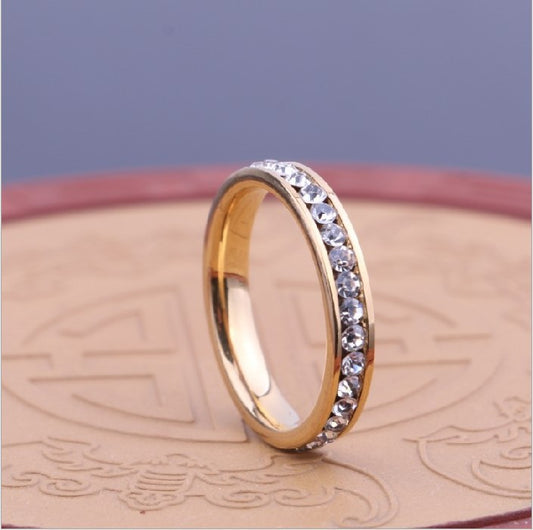 Couples Ring With Diamonds Men And Women Row Of Diamonds